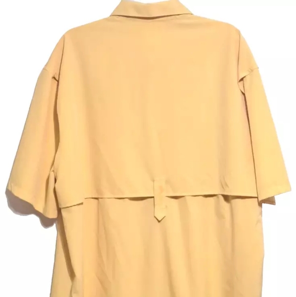 Reel Legends Shadester Performance Fishing Short Sleeve Shirt Men's L Yellow - Picture 8 of 14